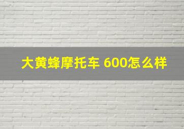 大黄蜂摩托车 600怎么样